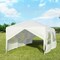 White 10x30 ft Outdoor Canopy Tent Heavy Duty Steel Frame 8 Removable Sidewalls